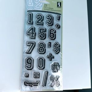 Inkadinkado Clear Stamps JERSEY NUMBERS School Sports